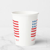 Glück 4. Juli | Amerikanische Flagge mit Handzeich Pappbecher (Rechts)