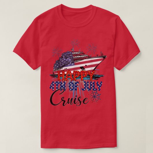 Glück 4. Juli Cruise Squad Matching Group Fami T-Shirt (Design vorne)