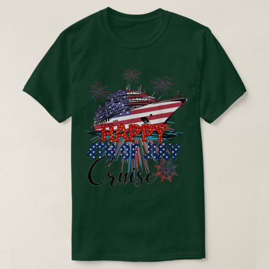 Glück 4. Juli Cruise Squad Matching Group Fami T-Shirt (Design vorne)