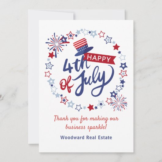 Glück 4. Juli | Danke Business Budget Card (Vorderseite)