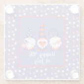 Glück 4. Juli Gnomes Red White Blue Glasuntersetzer (Rückseite)