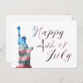 Glück 4. Juli (Liberty Bokeh) Einladung (Vorne/Hinten)