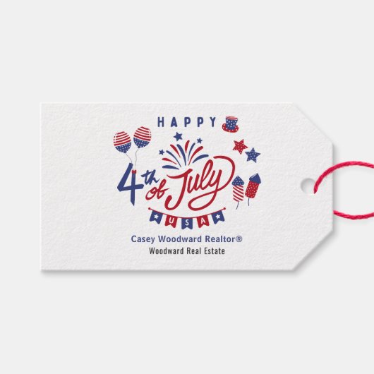 Glück 4. Juli | Realtor Pop nach Bewertung Geschenkanhänger (Vorderseite (Horizontal))