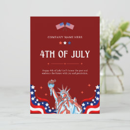 Glück 4. Juli | Red White Blue Stars & Stripes Feiertagskarte