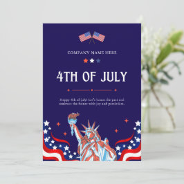 Glück 4. Juli | Red White Blue Stars & Stripes Feiertagskarte