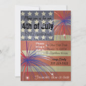 Glück 4. Juli | VINTAG Einladung (Vorderseite)