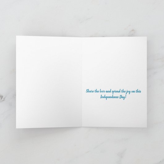 Glück 4. Juli Wasserfarbeis Karte (Innenseite)