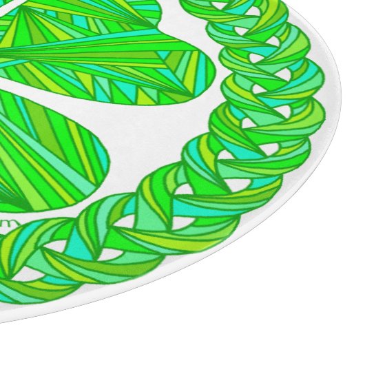 Glück 4 Leaf Clover Celtic Kleeblatt Green Irish Schneidebrett (Ecke)