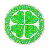 Glück 4 Leaf Clover Celtic Kleeblatt Green Irish Schneidebrett (Vorderseite)