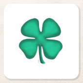 Glück 4 Leaf Irish Closed Whitepaper Untersetzer (Vorderseite)