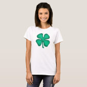 Glück 4 Leaf Irish Cloud Frauen Weiße T - Shirt (Vorne ganz)