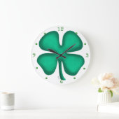 Glück 4 Leaf Irish Cloud Wanduhr mit Zahlen (Zuhause)
