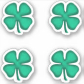 Glück 4 Leaf Irish Clover 4 kleine Kontur Aufklebe Aufkleber (Vorderseite)