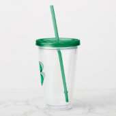 Glück 4 Leaf Irish Clover Acryl Tumbler Acryltrinkbecher (Links)