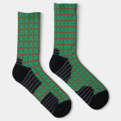 Glück 4 Leaf Irish Clover braune Performance Socke (Rechts)