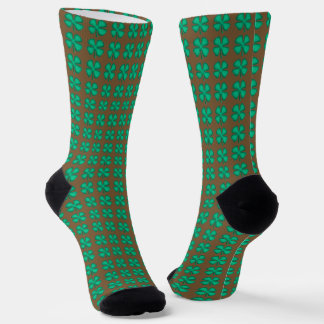 Glück 4 Leaf Irish Clover braune Premiumsocken Socken