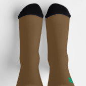 Glück 4 Leaf Irish Clover braune Premiumsocken Socken (Oben)