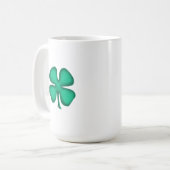 Glück 4 Leaf Irish Clover große Tasse (Vorderseite Links)
