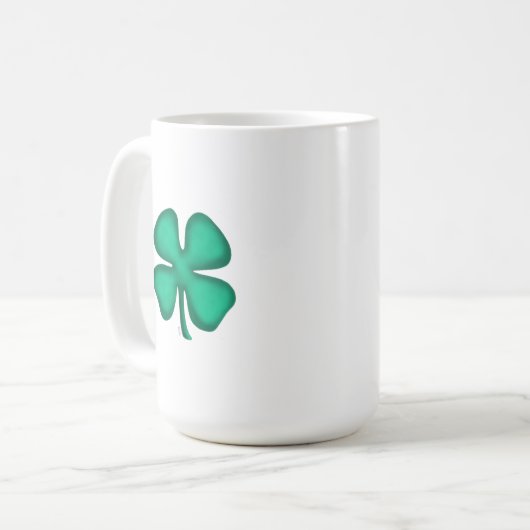 Glück 4 Leaf Irish Clover große Tasse (Vorderseite Links)