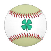 Glück 4 Leaf Irish Clover grün weißes Baseball (Vorderseite)