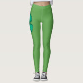 Glück 4 Leaf Irish Clover Leggings (Vorderseite)