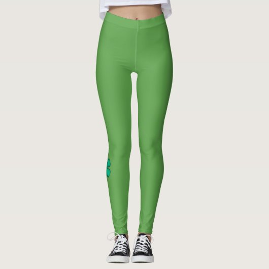 Glück 4 Leaf Irish Clover Leggings (Vorderseite)