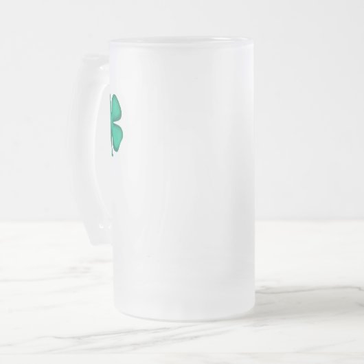Glück 4 Leaf Irish Clover mattierte Tasse (Vorderseite Links)