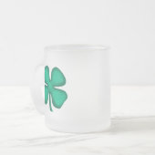 Glück 4 Leaf Irish Clover mattierte Tasse (Vorderseite Links)