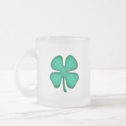 Glück 4 Leaf Irish Clover mattierte Tasse (Links)