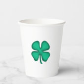 Glück 4 Leaf Irish Clover Papier Becher (Vorderseite)