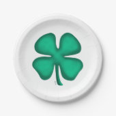 Glück 4 Leaf Irish Clover Papier Teller (Vorderseite)