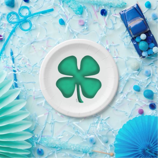 Glück 4 Leaf Irish Clover Papier Teller (Party)
