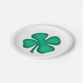 Glück 4 Leaf Irish Clover Papier Teller (Schrägansicht)