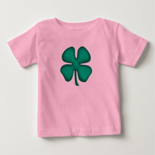 Glück 4 Leaf Irish Clover Pink Baby Shirt (Vorderseite)
