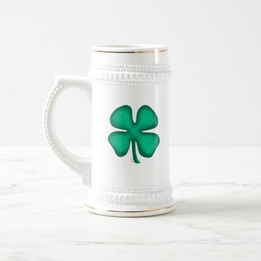 Glück 4 Leaf Irish Clover stein Bierglas (Links)