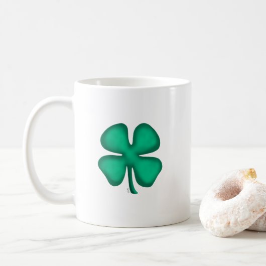 Glück 4 Leaf Irish Clover Tasse (Mit Donut)