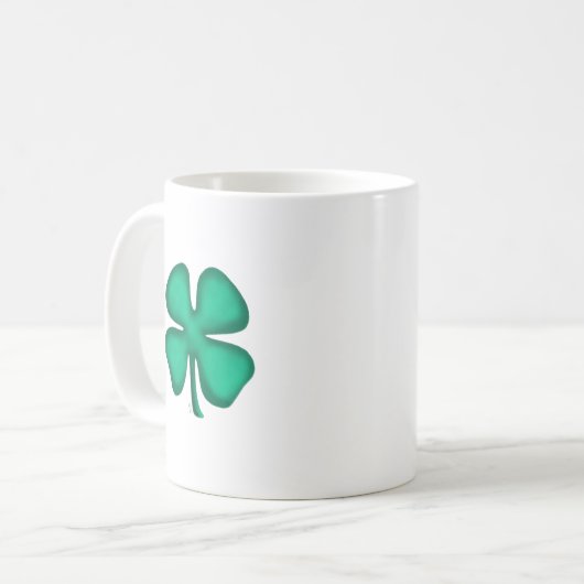 Glück 4 Leaf Irish Clover Tasse (Vorderseite Links)