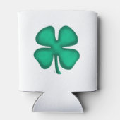 Glück 4 Leaf Irish Clover weiß kann 2-seitig kühle Dosenkühler (Rückseite)