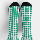 Glück 4 Leaf Irish Clover weiße Performance Socken (Oben)