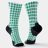 Glück 4 Leaf Irish Clover weiße Performance Socken (Gewinkelt)