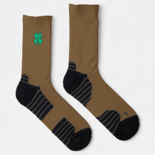Glück 4 Leaf Irish Clover weiße Performance Socken