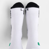 Glück 4 Leaf Irish Clover weiße Performance Socken (Oben)