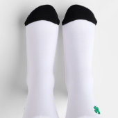 Glück 4 Leaf Irish Clover weiße Premium Socken (Oben)