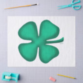 Glück 4 Leaf Irish Kleber weißes Papiertaschentuch Seidenpapier (Basteln)