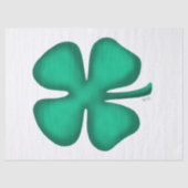 Glück 4 Leaf Irish Kleber weißes Papiertaschentuch Seidenpapier (Vorderseite)