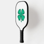 Glück 4 Leaf Irish Kleber weißes Pickleball Paddel Schläger (Links)