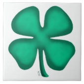 Glück 4 Leaf Irish Klee große Fliese (Vorderseite)