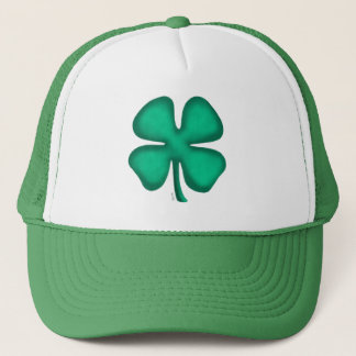 Glück 4 Leaf Irish Klee grünen Hut Truckerkappe