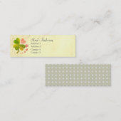 Glück 4 Leaf Liebe Klee Skinny Card Mini Visitenkarte (Vorne/Hinten)