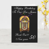 GLÜCK 50. SON GREETING CARD KARTE (Gelbe Blume)